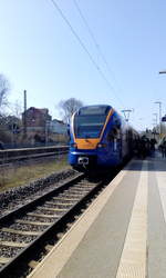 RB 8 nach Kassel HBF im Bahnhof Hann. Münden.
Aufgenommen am 30.03.2019.