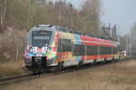 442 354 als S2 von Warnemünde nach Güstrow bei der Einfahrt im Haltepunkt Rostock-Lichtenhagen.02.04.2017