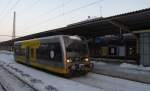 Burgenlandbahn 672 904 (9580 0672 904-9 D-DB) als RB 34725 nach Zeitz, im Bf Weienfels; 29.12.2010