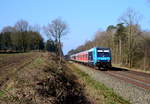 245 212-6 mit einem RE nach Westerland am 04.04.2017 bei Buchholz 