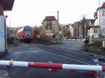 Doppelstockwagen mit ex DR-Steuerwagen am Bk Ammerbach in Jena am 14.01.2007