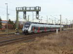 abellio 9442 814  Die Wartburg  als RB 74620 von Leipzig Hbf nach Eisenach, am 21.12.2020 in Erfurt-Vieselbach.