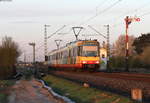 Tw 804 und Tw 803 als S 7 nach Heilbronn Pfühlpark an der Bk Basheide 31.3.17