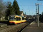 07.03.2011: Wagen 898 als S5 von Sllingen nach Knielingen-Rheinbergstrae. Der Zug verlsst gerade Grtzingen Bf. Die Aufnahme entstand noch vor dem schwarzen Mnnchen.