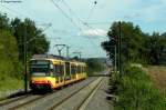 06.09.2011: Wagen 919 und Wagen 8** als S4 nach Schwaigern West bei Scheppach. Das Bild entstand vom Bahnsteigende.