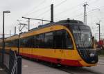 AVG Bombardier Flexity Swift (Wagen 948) am 04.12.14 in Heilbronn über den Zaun fotografiert 