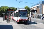 AVG Stadtbahnwagen 848 am 20.08.20 in Karlsruhe Hbf Vorplatz