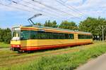 AVG Stadtbahnwagen 502 bei einer Sonderfahrt am 05.09.21 in Karlsruhe