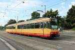 AVG Stadtbahnwagen 502 bei einer Sonderfahrt am 05.09.21 in Karlsruhe