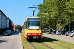 AVG Stadtbahnwagen 502 bei einer Sonderfahrt am 05.09.21 in Karlsruhe