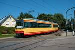 AVG Stadtbahnwagen 502 bei einer Sonderfahrt am 05.09.21 in Karlsruhe