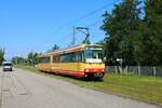 AVG Stadtbahnwagen 502 bei einer Sonderfahrt am 05.09.21 in Karlsruhe