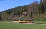 AVG 909 als S 85514 (Tullastraße/Verkehrsbetriebe – Freudenstadt Hbf) bei Heselbach 28.4.22