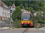 Der AVG GT 8-100D/2S-M 889 wartet in Bad Wildpark Kurpark auf die Abfahrt als S6 nach Pforzheim
Das Bild entstand auf der Strasse, der Zug fuhr erst in einigen Minuten und in diesem Bereich als Strassenbahn. 

15. Sept. 2021