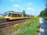 AVG SBahn Doppel am 27.08.07 kurz nach Muggensturm.