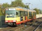 Ein Kalrsruher Regionalstraenbahnzug fhrt als S5 in den Hp Ellental ein. (09.10.2007)