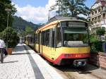 Enztal 2007 - Seit mehreren Jahren fhrt nun die Karlsruher Stadtbahn auch in Bad Wildbad bis zum Kurpark.