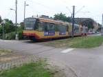 Stadtbahnwagen 892 abgestellt beim Albtahlbahnhof wartet auf einen neuen Einsatz.