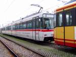 Stadtbahnwagen 570 abgestellt im Bahnhof Hochstetten.