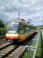 Stadtbahn Karlsruhe bei Berghausen.September 2008