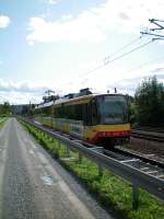 Nachschuss auf eine S-Bahn Karlsruhe im September 2008