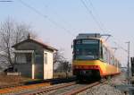 910 und 917 AVG als S41 nach Karlsruhe-Markplatz an der Bk Basheide 22.3.09