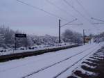 Haltestelle Hochstetten Altenheim im Schneekleid. 20.02.2005