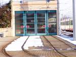 Abstellhalle fr 4 Stadtbahnwagen im Bahnhof Hochstetten. 20.02.2005