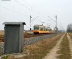 869 und 885 als S4 nach Achern zwischen Forchheim und Durmersheim 22.3.09