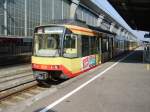 Ein BR 450 Triebwagen der AVG als S 41 in Karlsruhe Hbf.