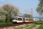 AVG 847  Regio Bisto und 857 als E S4 nach Achern bei Muggensturm 15.4.09