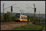 Wagen 838 auf der S31 nach Odenheim beim Abzw.Brunnenstck nhe Ettlingen. Aufgenommen am 27.04.10