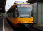 Die TW 866 als  Eilzug  S31 nach Karlsruhe, hier bei Ausfahrt von Bf Rastatt am 29. 07 2010.