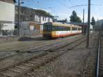 Tw 585 am 10.10.2010 auf einem der vielen Abstellgleise am Stadtbahnhof von Ettlingen.