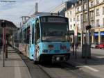 Per Zufall traf ich am Nachmittag des 09.03.2011 am Karlsruher Hbf auf den Wagen 880  Rizzibahn . Der Wagen befand sich mit einem weiteren Triebwagen auf berfhrungsfahrt zum Albtalbahnhof, bei dem er dann als S4 nach Heilbronn startete. Da er am Hbf kurz halten musste, konnte ich ihn dort fotografieren.