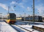 Der verschneite Hauptbahnhof Karlsruhe am 30.12.2005.