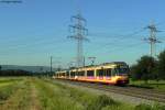 Ein S-Bahn Langzug (3 Triebwagen) als S31 von Menzingen bis nach Freudenstadt Hbf am 26.05.2011 beim Abzweig Brunnenstck zwischen Karlsruhe Hbf und Ettlingen West.