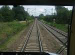 Ein Blick raus auf die Rheintalbahn-Strecke.