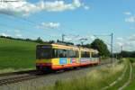 Wagen 806 als S9 nach Bretten Bahnhof bei Helmsheim.