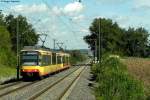 06.09.2011: Wagen 869 und Wagen 853 unterwegs als S4 nach Schwaigern West bei Scheppach.