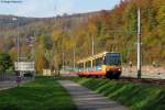 Wagen 580  Radio Regenbogen  als S11 nach Ittersbach kurz vor Busenbach.