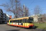 Karlsruhe Tw 551 in der Kaiserstrae am Mhlburger Tor, 15.03.2012.