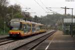 TW 883  AVG-Reisen  und TW 845 ex Regio-Bistro  halten als S4 nach Karlsruhe Albtalbahnhof in Wssingen Bf.