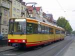 VBK 590 Typ GT8-80C am Haltestelle in Kaiserallee, Aufnahme 21.10.2007 