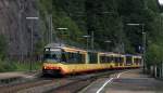  AVG 918 und 919 als DPE 91443 (Karlsruhe Hbf-Konstanz) Durchfahrt Triberg 25.8.12 