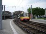 AVG Stadtbahn Wagen Nummer 504 auf der Linie 11 am 11.05.09 in Karlsruhe Albtalbahnhof 