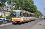 GT8-100C-2S / DWAG 823 der VBK Karlsruhe aufgenommen 11/06/2013 am Haltestelle Hndelstrae 