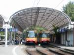 S11 nach Ittersbach und eine Sonderfahrt im Albtalbahnhof in Karlsruhe. (12.10.2006)