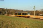 TW 922 als S31 auf dem Weg nach Karlsruhe bei Zeutern, 09.03.2015.