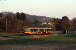 TW 827 als S31 nach Forbach im letzten Abendlich bei Zeutern, 09.03.2015.